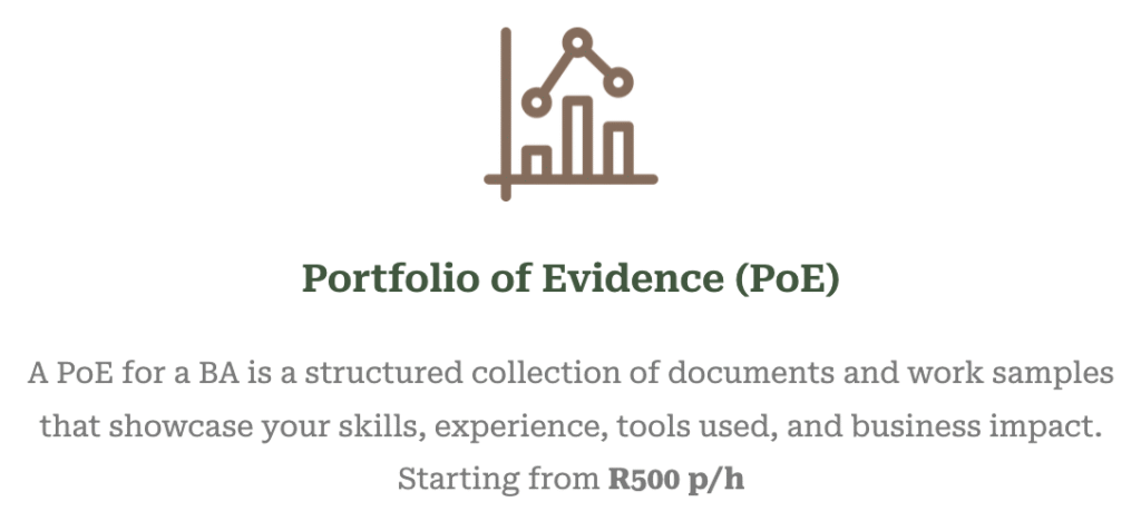 portfolio of evidence PoE